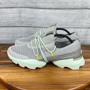 Sorel Kinetic Impact Lace Up Gray Sea Salt Shoes Women’s Sneaker Size 12